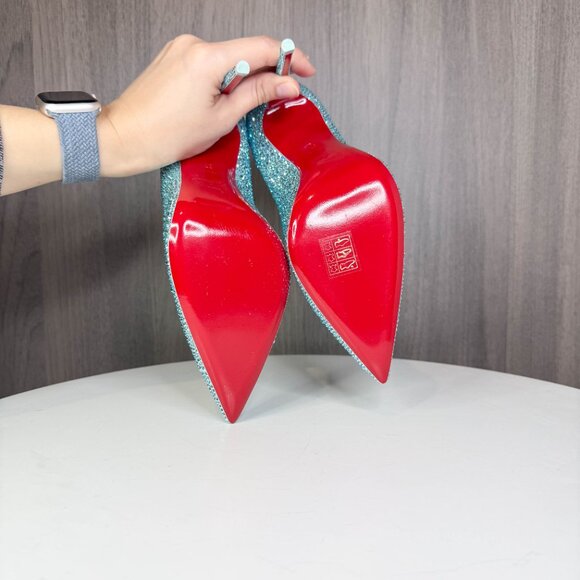 Louboutin Kate Strass blue crystal heels - Picture 6 of 8